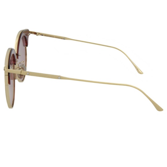 Bottega Veneta Unisex-Adult Cat-Eye Gold Gold Pink Sunglasses NWOT - Picture 3 of 8